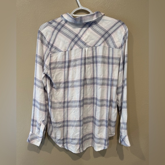 Rails Revolve Hunter White Coast Blush Plaid Button Up Size S #100-550-186 EUC - Picture 7 of 14